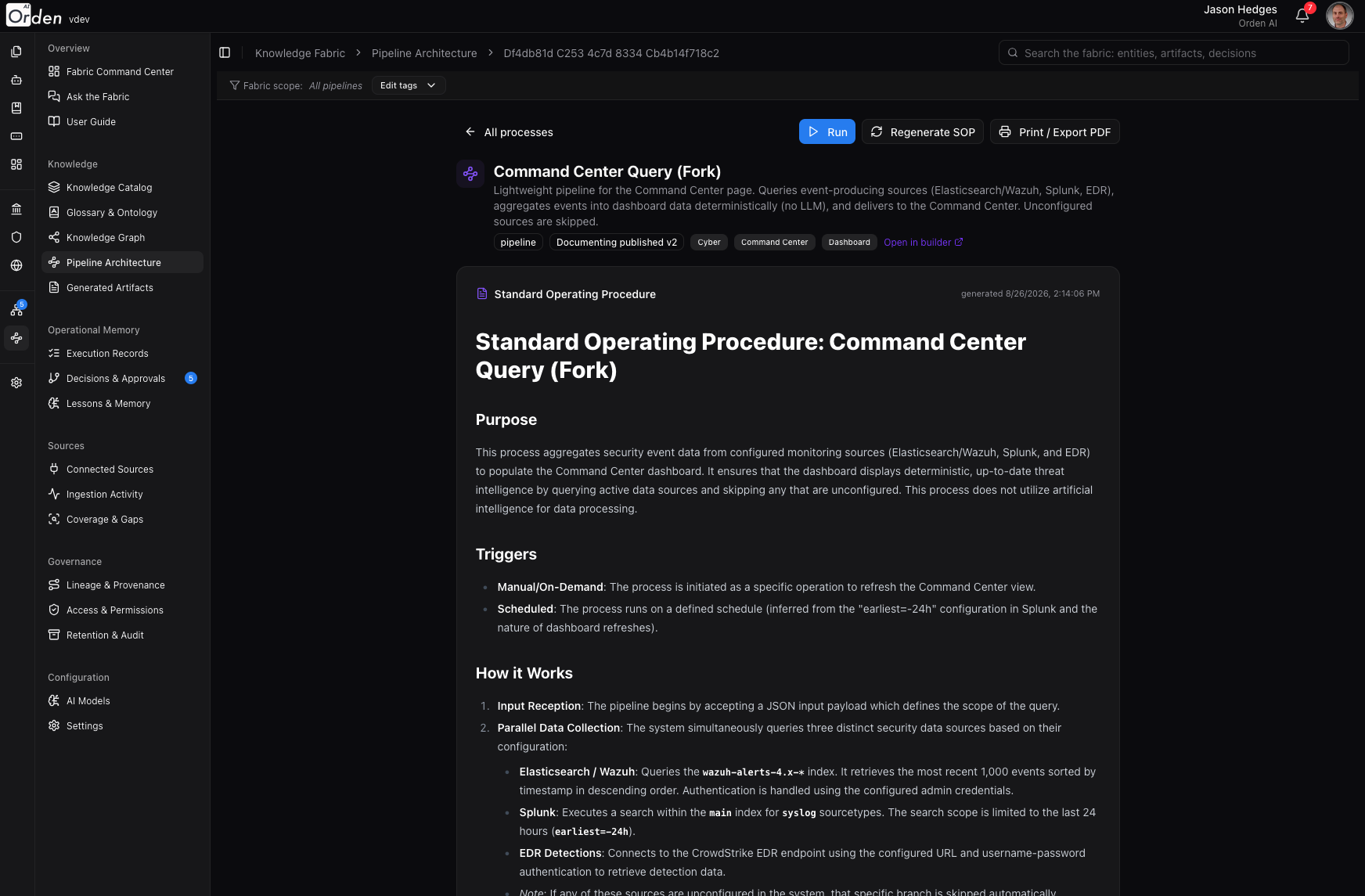 Auto-generated Standard Operating Procedure with Purpose, Triggers, and How It Works sections